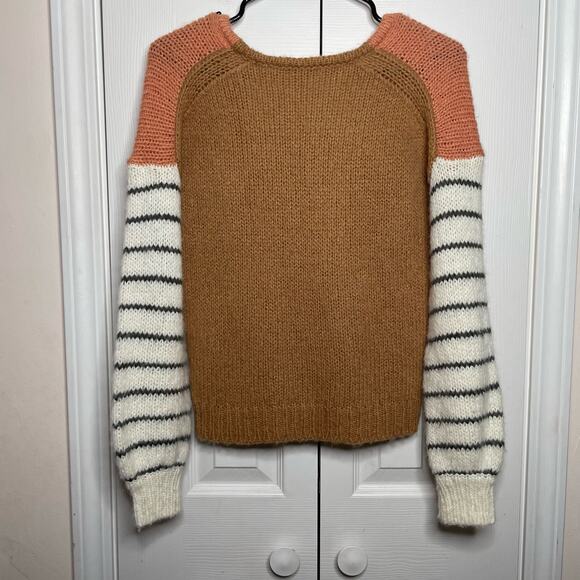 Madewell Balloon-Sleeve Pullover Sweater in Colorblock Size XS - Picture 5 of 5